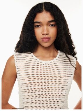 Aritzia Wilfred Peek Crochet Knit Tank Top